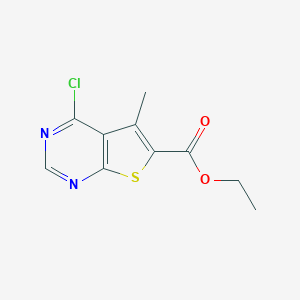 molecular formula C10H9ClN2O2S B012174 Ethyl 4-chloro-5-methylthieno[2,3-d]pyrimidine-6-carboxylate CAS No. 101667-98-5