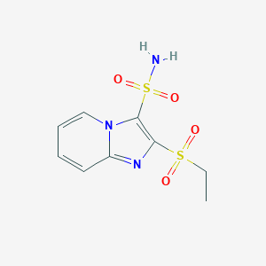 molecular formula C9H11N3O4S2 B121741 2-Ethylsulfonylimidazo[1,2-a]pyridine-3-sulfonamide CAS No. 141776-47-8