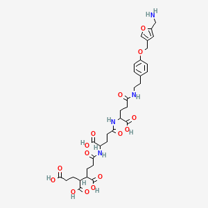 7-[[4-[[4-[2-[4-[[5-(Aminomethyl)furan-3-yl]methoxy]phenyl]ethylamino]-1-carboxy-4-oxobutyl]amino]-1-carboxy-4-oxobutyl]amino]-7-oxoheptane-1,3,4-tricarboxylic acid
