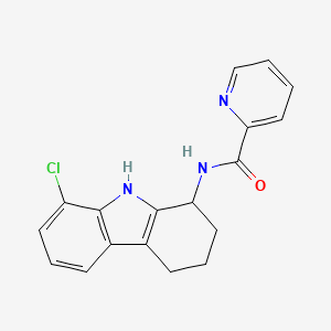 molecular formula C18H16ClN3O B12174199 N-(8-chloro-2,3,4,9-tetrahydro-1H-carbazol-1-yl)picolinamide 