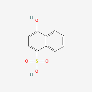 molecular formula C10H8O4S B1217421 1-Naphthol-4-sulfonic acid CAS No. 84-87-7