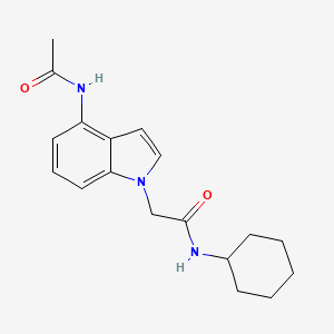 molecular formula C18H23N3O2 B12174239 2-[4-(acetylamino)-1H-indol-1-yl]-N-cyclohexylacetamide 