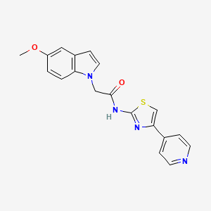 molecular formula C19H16N4O2S B12174246 2-(5-methoxy-1H-indol-1-yl)-N-[4-(pyridin-4-yl)-1,3-thiazol-2-yl]acetamide 