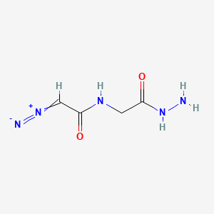 molecular formula C4H7N5O2 B1217427 Diazoacetylglycine hydrazide CAS No. 820-75-7