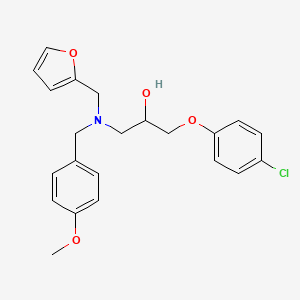 molecular formula C22H24ClNO4 B12174281 1-(4-Chlorophenoxy)-3-[(furan-2-ylmethyl)(4-methoxybenzyl)amino]propan-2-ol CAS No. 1015610-41-9