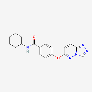 molecular formula C18H19N5O2 B12174287 N-cyclohexyl-4-([1,2,4]triazolo[4,3-b]pyridazin-6-yloxy)benzamide 