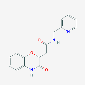 molecular formula C16H15N3O3 B12174292 2-(3-hydroxy-2H-1,4-benzoxazin-2-yl)-N-(pyridin-2-ylmethyl)acetamide 