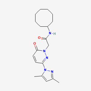 molecular formula C19H27N5O2 B12174295 N-cyclooctyl-2-[3-(3,5-dimethyl-1H-pyrazol-1-yl)-6-oxopyridazin-1(6H)-yl]acetamide 