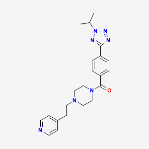 molecular formula C22H27N7O B12174305 [4-(2-isopropyl-2H-1,2,3,4-tetraazol-5-yl)phenyl]{4-[2-(4-pyridyl)ethyl]piperazino}methanone 