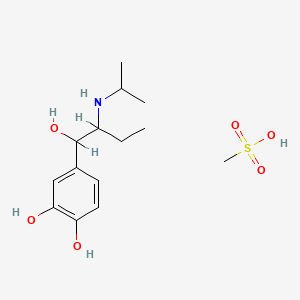 molecular formula C14H25NO6S B1217433 Isoetharine Mesylate CAS No. 7279-75-6