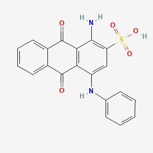 molecular formula C20H14N2O5S B1217434 2-Anthracenesulfonic acid, 1-amino-9,10-dihydro-9,10-dioxo-4-(phenylamino)- CAS No. 2786-71-2