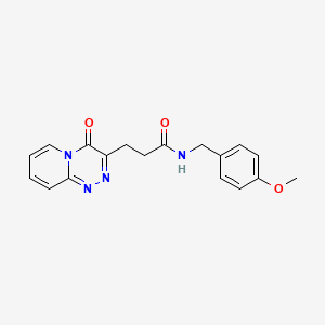 molecular formula C18H18N4O3 B12174379 N-(4-methoxybenzyl)-3-(4-oxo-4H-pyrido[2,1-c][1,2,4]triazin-3-yl)propanamide 