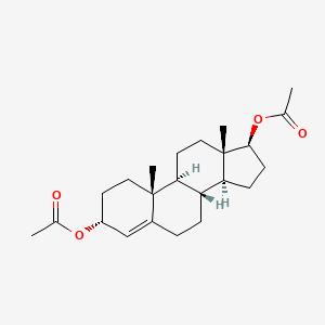 molecular formula C23H34O4 B1217438 Androst-4-ene-3alpha,17beta-diol diacetate 