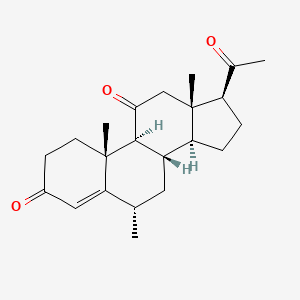 molecular formula C22H30O3 B1217439 6alpha-Methyl-11-oxoprogesterone CAS No. 3642-85-1