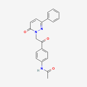 molecular formula C20H17N3O3 B12174435 N-{4-[(6-oxo-3-phenylpyridazin-1(6H)-yl)acetyl]phenyl}acetamide 