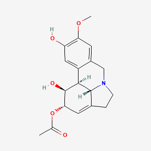 molecular formula C18H21NO5 B1217455 2-O-Acetylpseudolycorine 