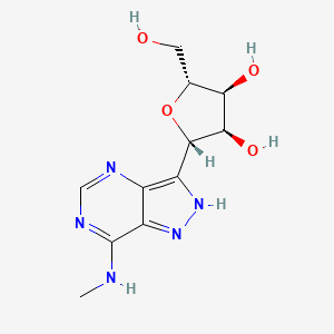 2-Hydroxymethyl-5-(7-methylamino-3H-pyrazolo[4,3-D]pyrimidin-3-YL)-tetrahydro-furan-3,4-diol