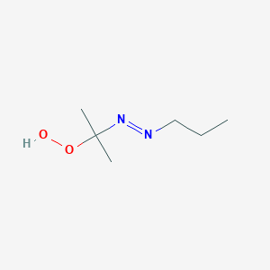 molecular formula C6H14N2O2 B121746 2-Propylazo-2-propyl hydroperoxide CAS No. 149127-58-2
