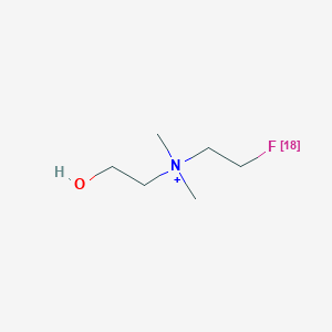 B1217461 Fluoroethylcholine ion F-18 CAS No. 188709-02-6
