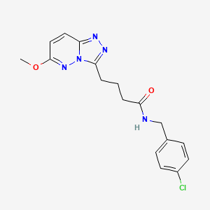 molecular formula C17H18ClN5O2 B12174616 N-(4-chlorobenzyl)-4-(6-methoxy[1,2,4]triazolo[4,3-b]pyridazin-3-yl)butanamide 