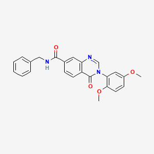 molecular formula C24H21N3O4 B12174644 N-benzyl-3-(2,5-dimethoxyphenyl)-4-oxo-3,4-dihydroquinazoline-7-carboxamide 