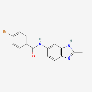 molecular formula C15H12BrN3O B12174658 4-bromo-N-(2-methyl-1H-benzimidazol-5-yl)benzamide 