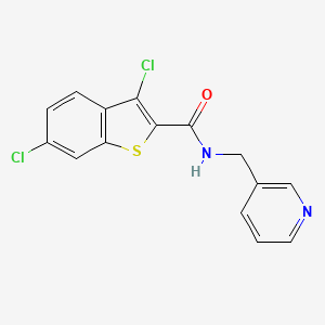 3,6-dichloro-N-(3-pyridinylmethyl)-1-benzothiophene-2-carboxamide
