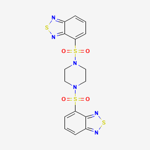 molecular formula C16H14N6O4S4 B12174729 C16H14N6O4S4 