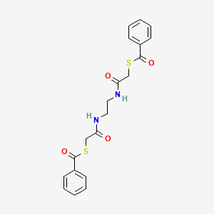 molecular formula C20H20N2O4S2 B1217478 S-[2-[2-[(2-benzoylsulfanylacetyl)amino]ethylamino]-2-oxoethyl] benzenecarbothioate CAS No. 75948-92-4