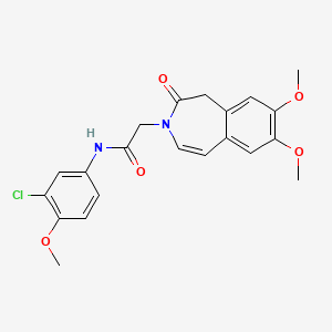 molecular formula C21H21ClN2O5 B12174787 N-(3-chloro-4-methoxyphenyl)-2-(7,8-dimethoxy-2-oxo-1,2-dihydro-3H-3-benzazepin-3-yl)acetamide 
