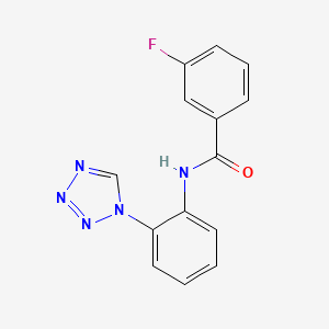 molecular formula C14H10FN5O B12174847 3-fluoro-N-[2-(1H-tetrazol-1-yl)phenyl]benzamide 