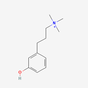 molecular formula C12H20NO+ B1217490 3-(3-Hydroxyphenyl)propyltrimethylammonium CAS No. 24699-48-7