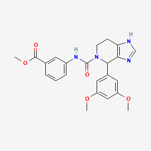 molecular formula C23H24N4O5 B12174989 methyl 3-({[4-(3,5-dimethoxyphenyl)-1,4,6,7-tetrahydro-5H-imidazo[4,5-c]pyridin-5-yl]carbonyl}amino)benzoate 