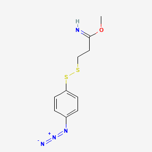 molecular formula C10H12N4OS2 B1217499 Methyl 3-((4-azidophenyl)dithio)propionimidate CAS No. 63958-36-1
