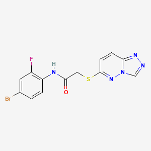 molecular formula C13H9BrFN5OS B12175044 N-(4-bromo-2-fluorophenyl)-2-([1,2,4]triazolo[4,3-b]pyridazin-6-ylsulfanyl)acetamide 