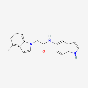 molecular formula C19H17N3O B12175066 N-(1H-indol-5-yl)-2-(4-methyl-1H-indol-1-yl)acetamide 