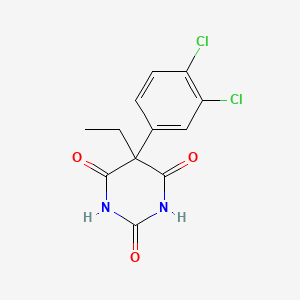 molecular formula C12H10Cl2N2O3 B1217514 5-(3,4-dichlorophenyl)-5-ethyl-1,3-diazinane-2,4,6-trione CAS No. 23256-01-1