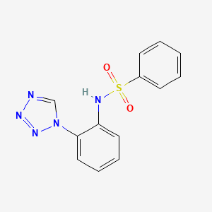 molecular formula C13H11N5O2S B12175206 N-(2-(1H-tetrazol-1-yl)phenyl)benzenesulfonamide 
