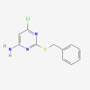 molecular formula C11H10ClN3S B1217524 4-Amino-2-(benzylthio)-6-chloropyrimidine CAS No. 99983-92-3