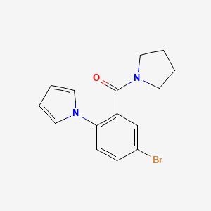 molecular formula C15H15BrN2O B12175247 [5-bromo-2-(1H-pyrrol-1-yl)phenyl](pyrrolidin-1-yl)methanone 