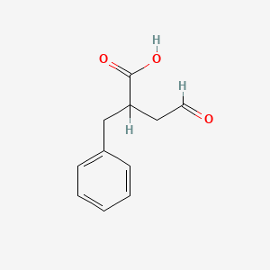 molecular formula C11H12O3 B1217528 2-Benzyl-3-formylpropanoic acid CAS No. 96686-58-7