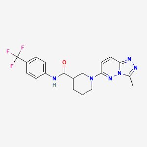 molecular formula C19H19F3N6O B12175282 1-(3-methyl[1,2,4]triazolo[4,3-b]pyridazin-6-yl)-N-[4-(trifluoromethyl)phenyl]piperidine-3-carboxamide 