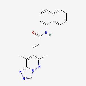 molecular formula C20H19N5O B12175333 3-(6,8-dimethyl[1,2,4]triazolo[4,3-b]pyridazin-7-yl)-N-(naphthalen-1-yl)propanamide 