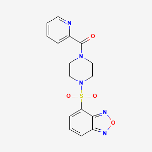 molecular formula C16H15N5O4S B12175343 [4-(2,1,3-Benzoxadiazol-4-ylsulfonyl)piperazin-1-yl](pyridin-2-yl)methanone 