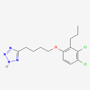 molecular formula C14H18Cl2N4O B1217535 5-[4-(3,4-Dichloro-2-propylphenoxy)butyl]-2h-tetrazole CAS No. 96795-49-2