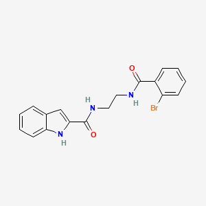 molecular formula C18H16BrN3O2 B12175366 N-(2-{[(2-bromophenyl)carbonyl]amino}ethyl)-1H-indole-2-carboxamide 
