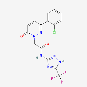 molecular formula C15H10ClF3N6O2 B12175380 C15H10ClF3N6O2 