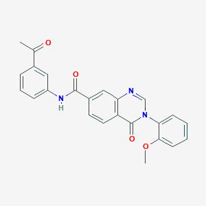 molecular formula C24H19N3O4 B12175396 N-(3-acetylphenyl)-3-(2-methoxyphenyl)-4-oxo-3,4-dihydroquinazoline-7-carboxamide 