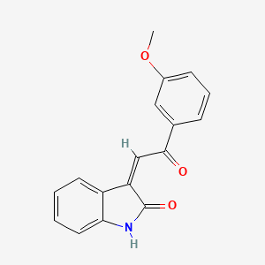molecular formula C17H13NO3 B12175455 (3Z)-3-[2-(3-methoxyphenyl)-2-oxoethylidene]-1,3-dihydro-2H-indol-2-one 