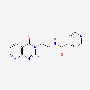 molecular formula C16H15N5O2 B12175501 N-[2-(2-methyl-4-oxopyrido[2,3-d]pyrimidin-3(4H)-yl)ethyl]pyridine-4-carboxamide 